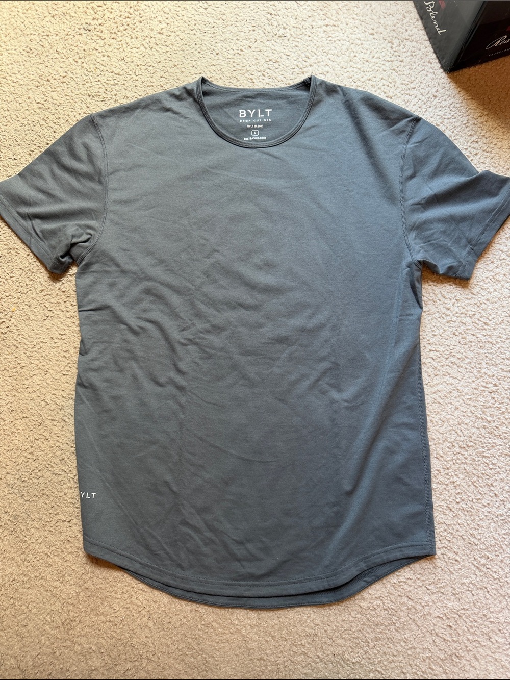 BYLT Basics Short Sleeve Crewneck T-Shirt in Charcoal Gray